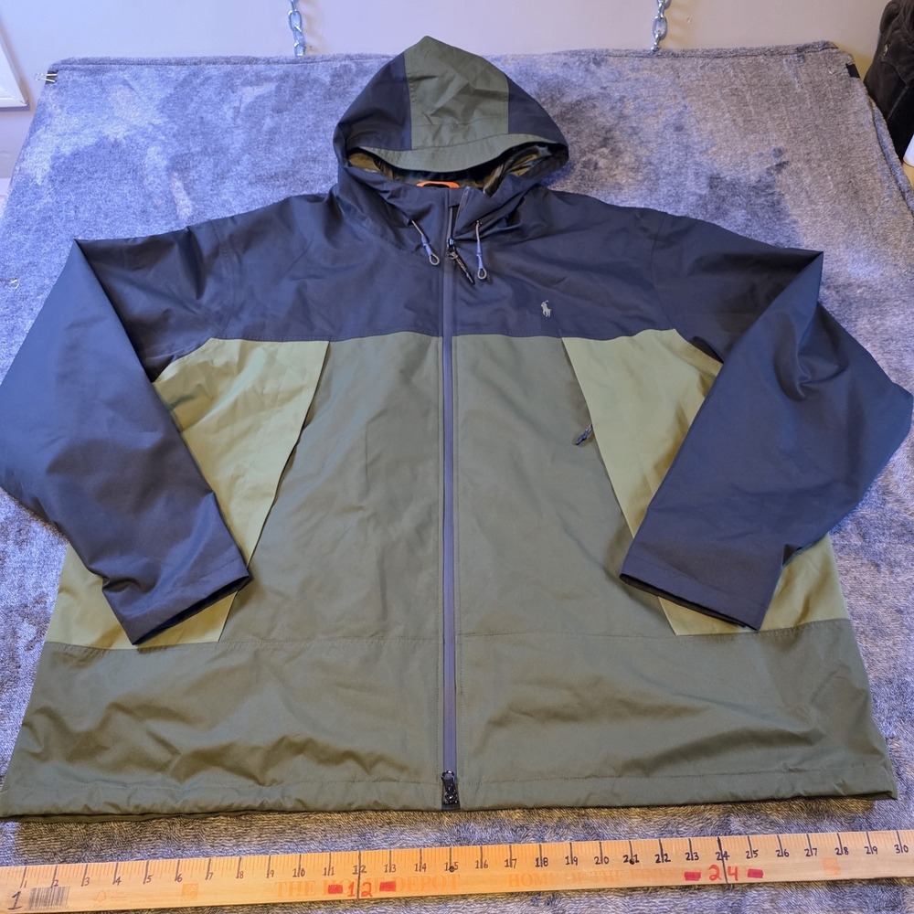 Polo Ralph Lauren Eastland Lined Hooded Performance Jacket Mens 3XB Green Black